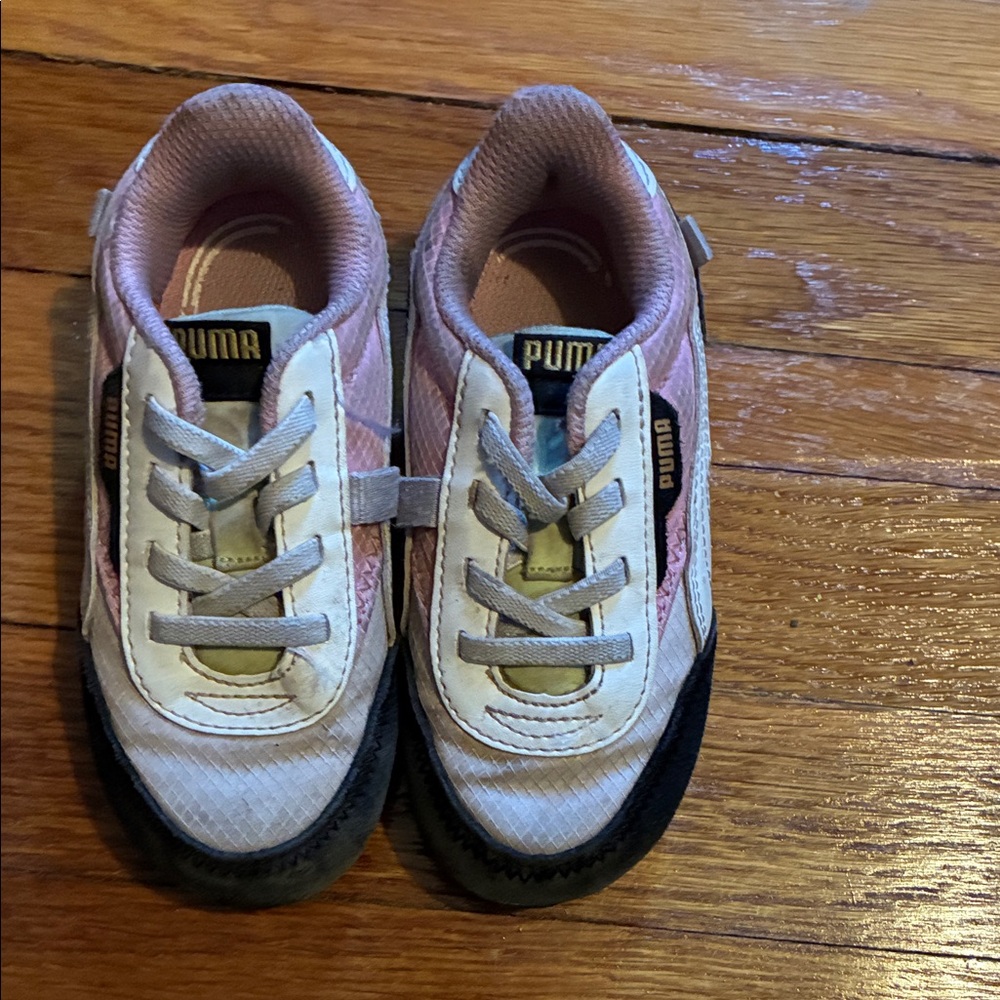 Puma Kids Sneakers - Pink, White, and Black